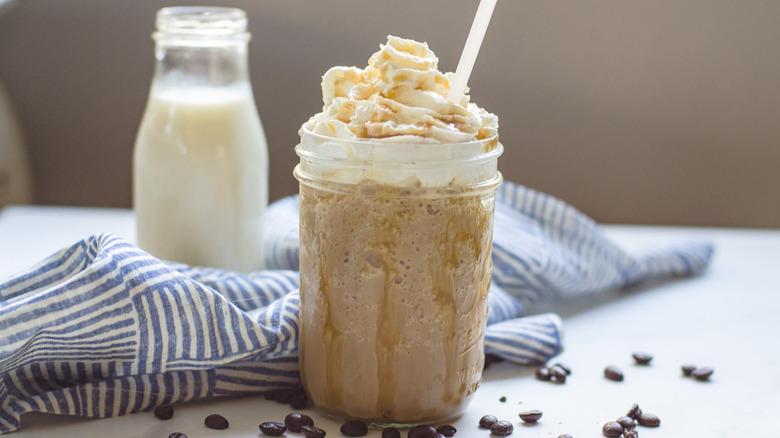 Homemade creamy coffee drink