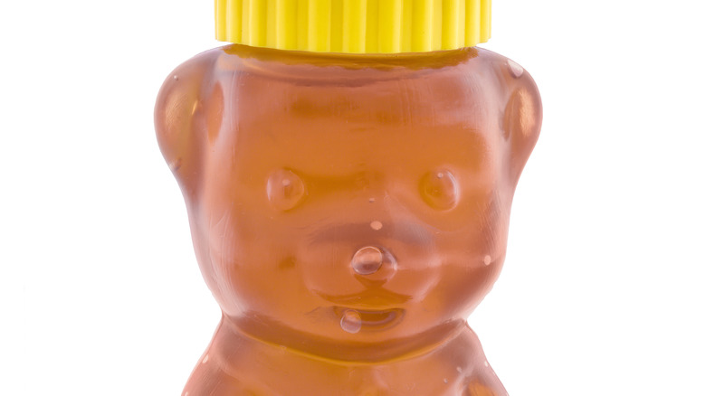 honey in a bear-shaped jar