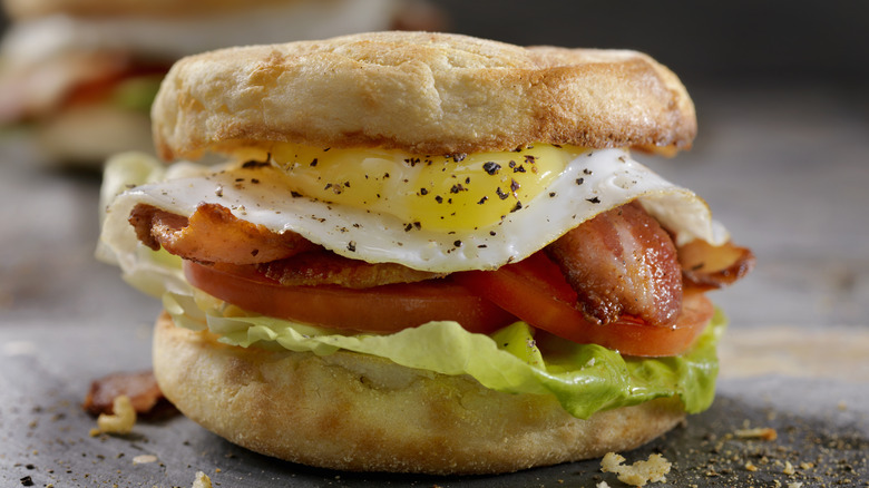 Egg sandwich on english muffin 