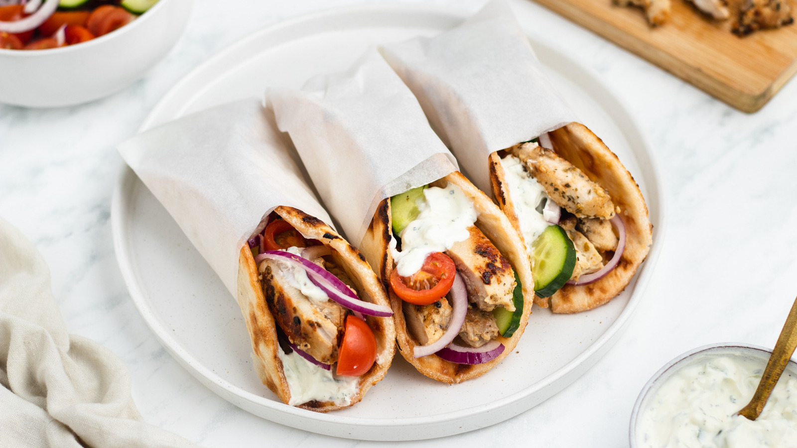 YogurtMarinated Chicken Gyro Recipe