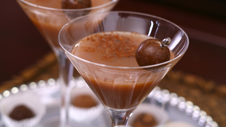 chocolate martinis with candy