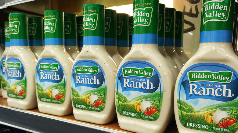 Bottles of Hidden Valley Ranch