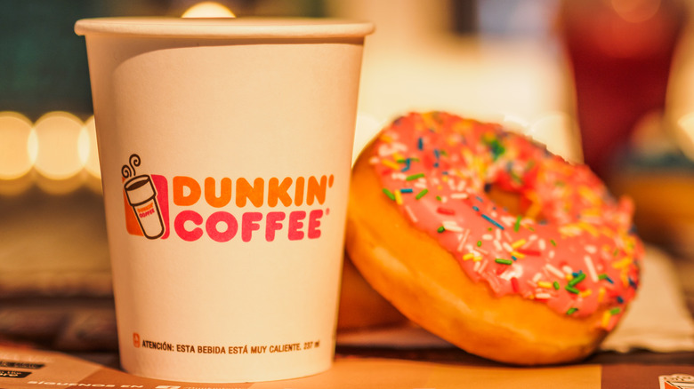 Dunkin' Donuts coffee and donut