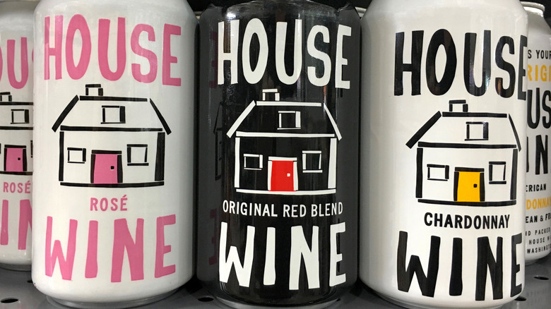 cans of House Wine