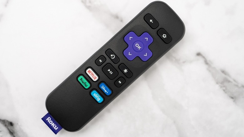 View of Roku remote control