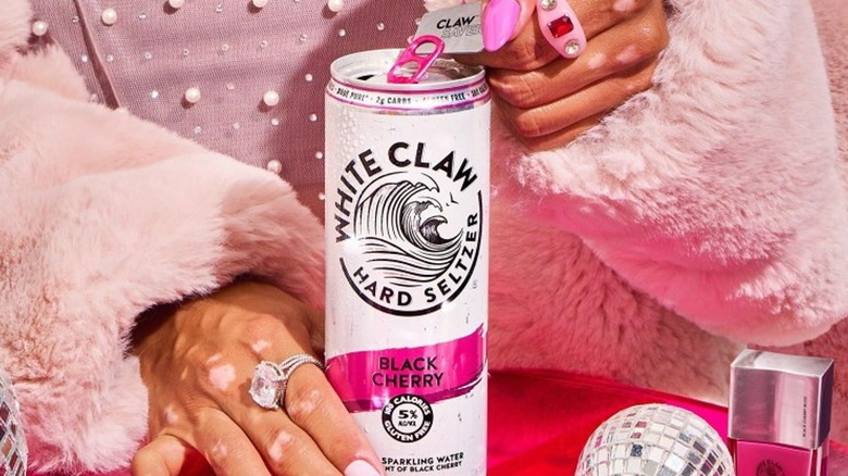 Black Cherry White Claw with opener