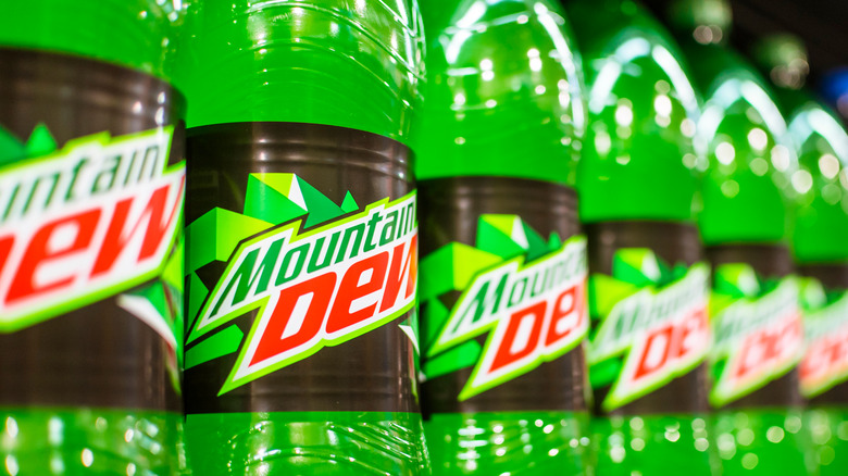 bottles of Mountain Dew