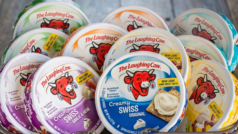 Laughing Cow cheese wheels