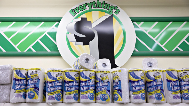 Dollar Tree paper towel shelves