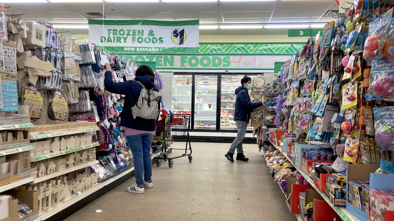 woman shopping at Dollar Tree