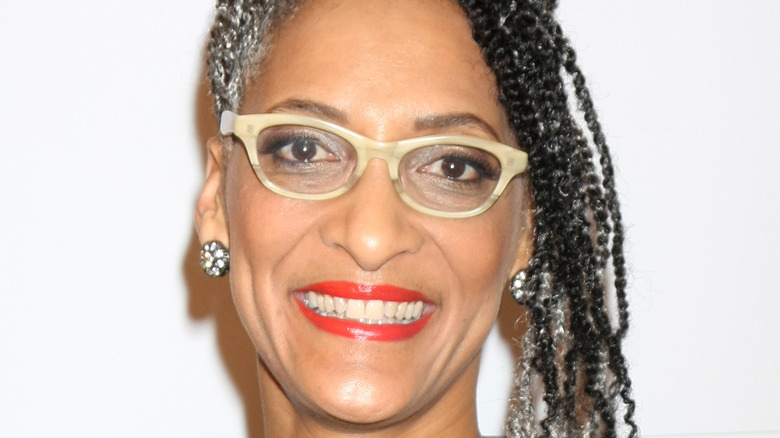 Chef Carla Hall against white background