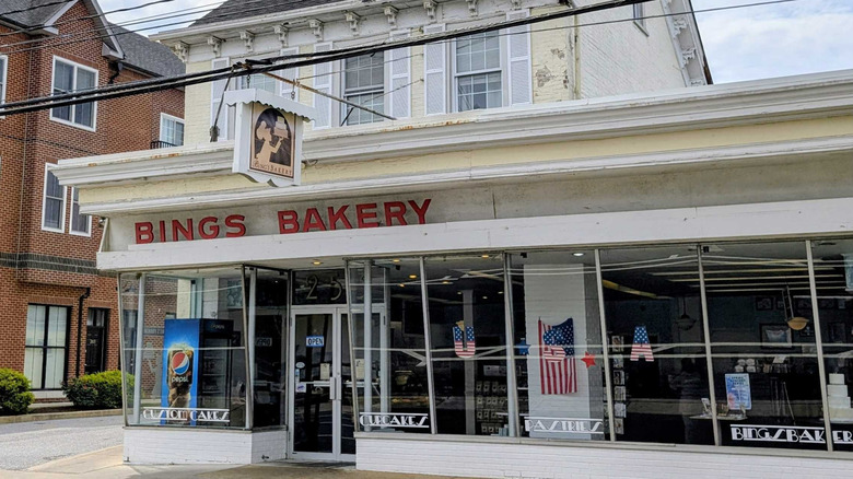 Bing's Bakery exterior in Newark, Delaware.