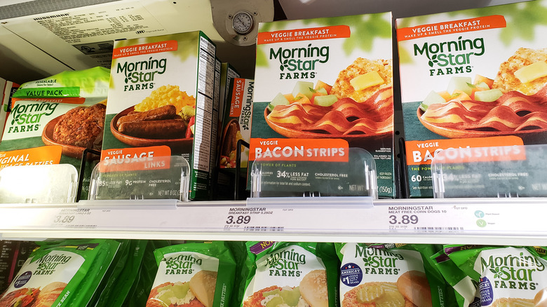 MorningStar veggie bacon on shelf