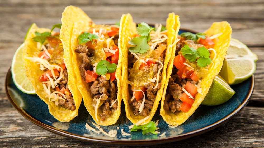 American-style tacos on a plate