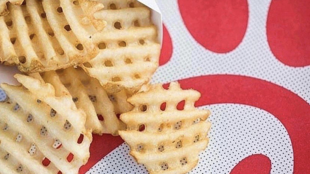 Chick-fil-A waffle fries spilled
