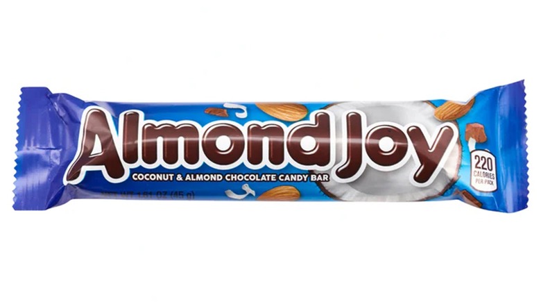 Almond Joy on white background