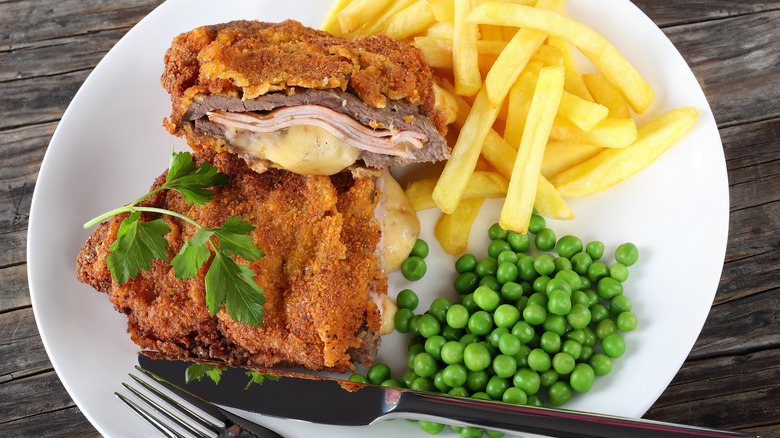 beef cordon bleu with fries