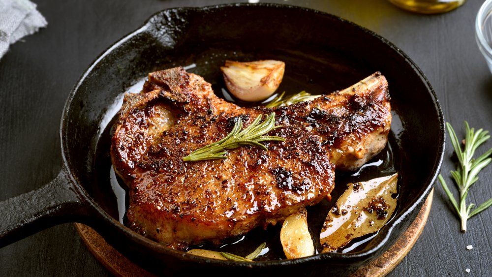 Cook steak in a cast iron pan