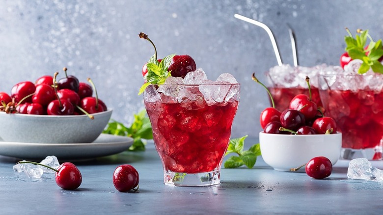 cherry juice in glass