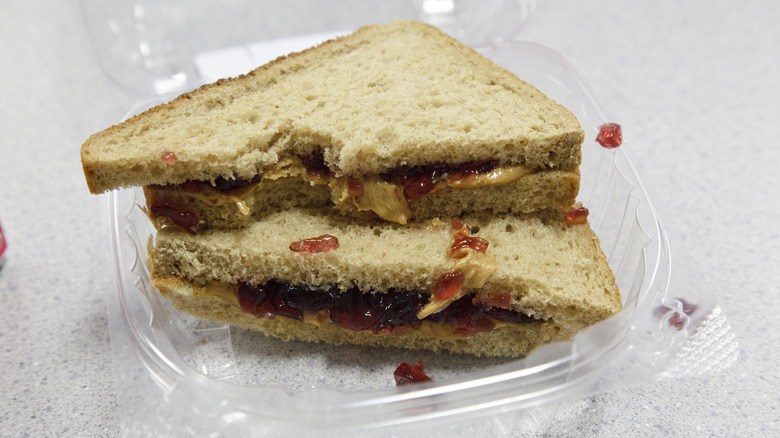 Peanut butter and jelly sandwich