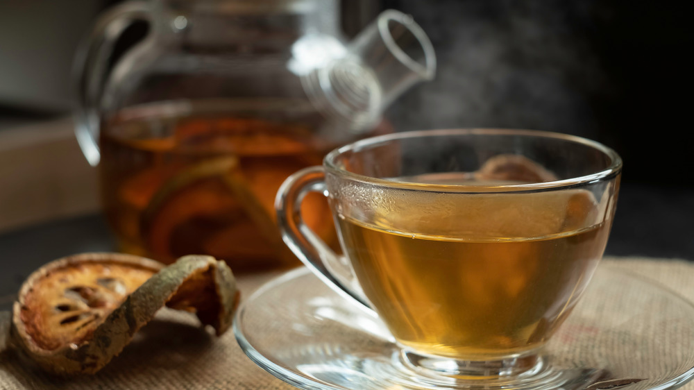 Tea cup and teapot
