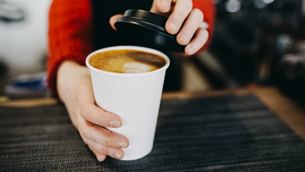 Cup of coffee in a paper cup