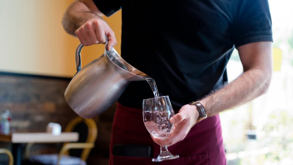 glass of water at restaurant