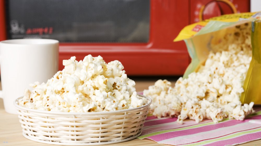 bowl of microwavable popcorn 