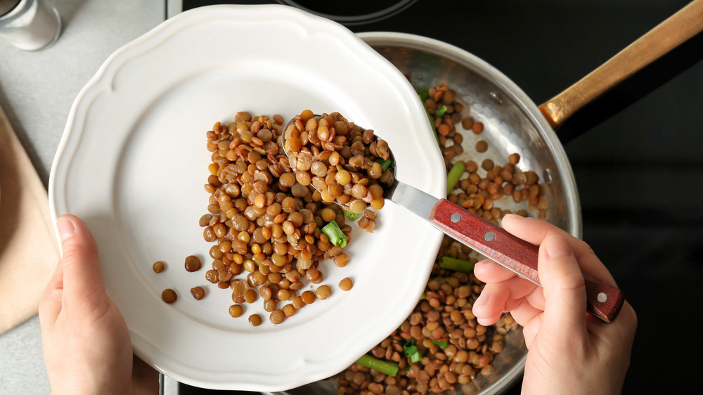 Cooked lentils