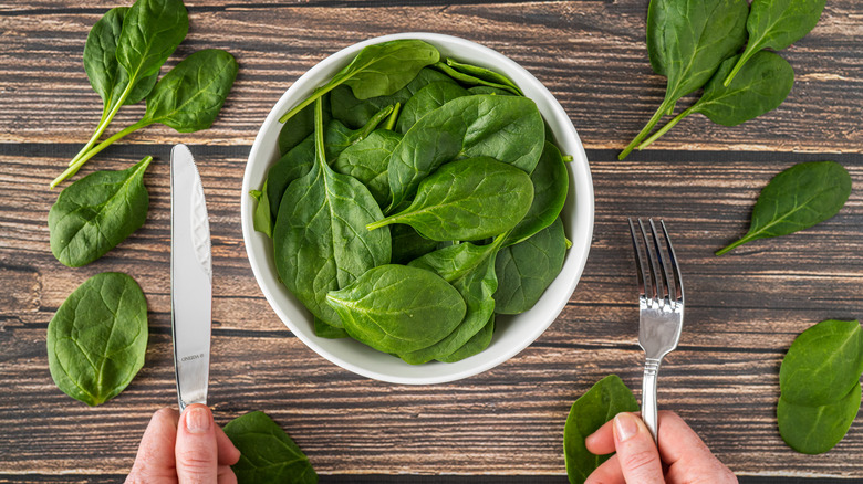 Bowl of leafy greens