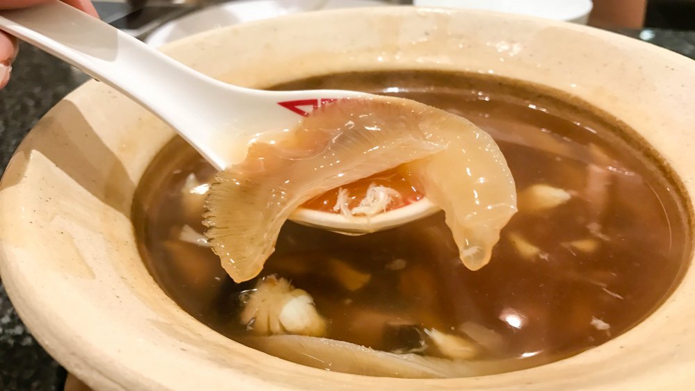 A bowl of shark fin soup 