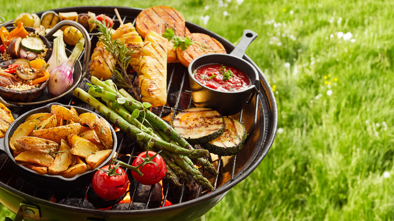 Veggies on grill