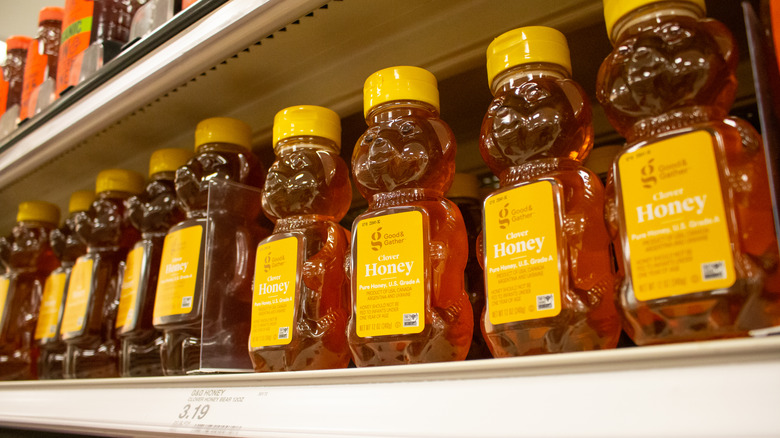 Bottles of honey