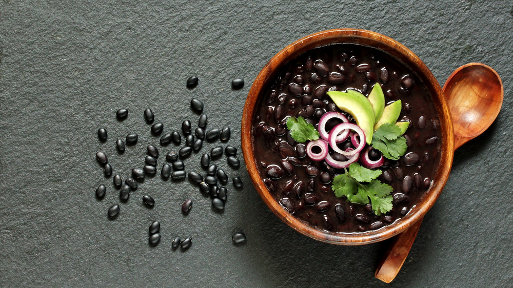 Black beans in a bowl