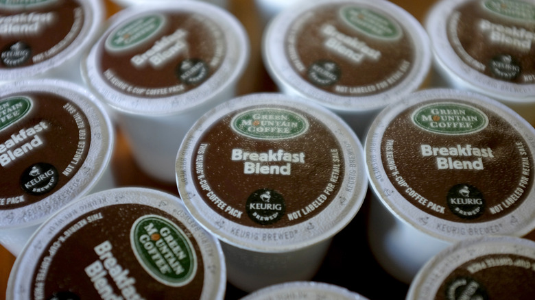 Single-use K-cup coffee pods