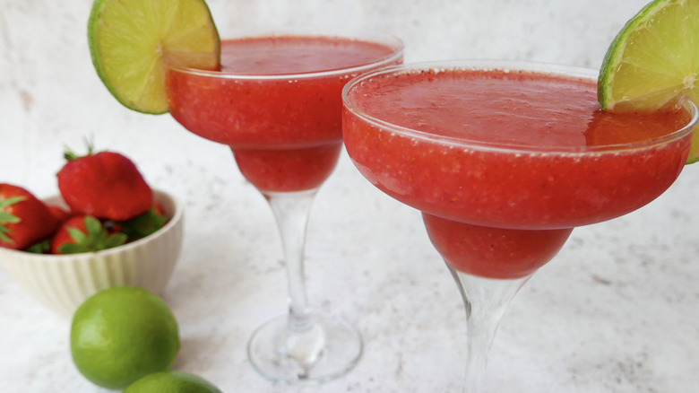 Frozen strawberry daiquiris