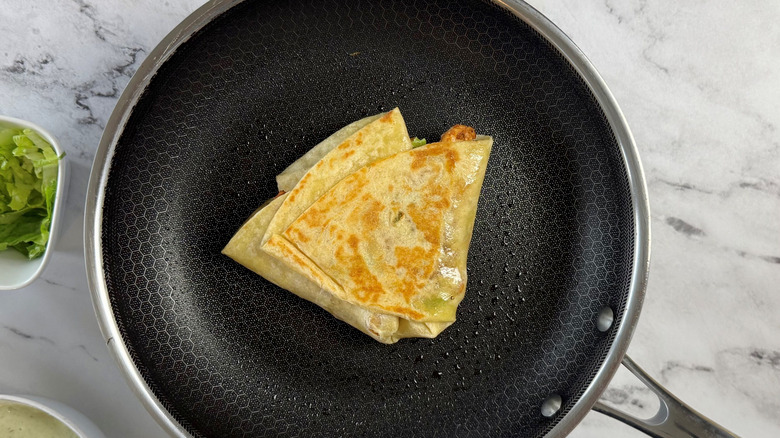 Grilled chicken stacker in pan