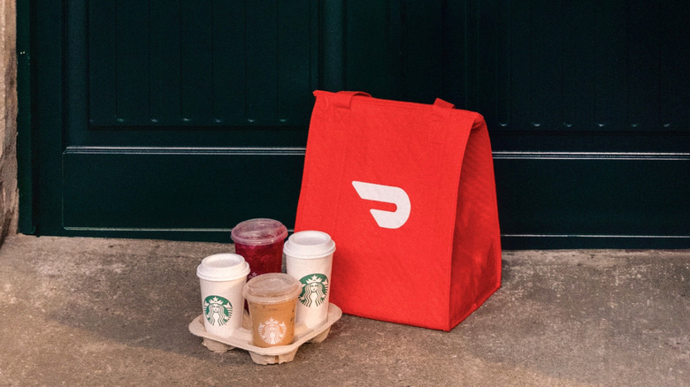 starbucks on a doorstep