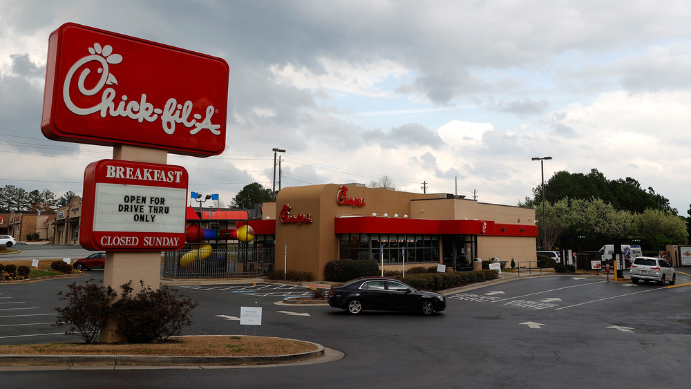 Chick-Fil-A restaurant outside