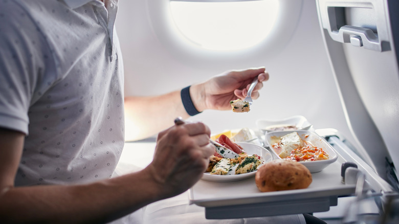 An airplane meal
