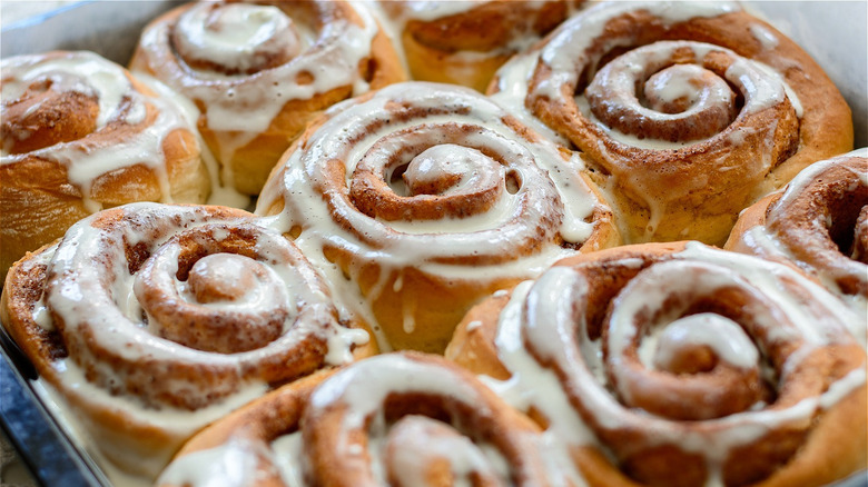 batch of cinnamon rolls