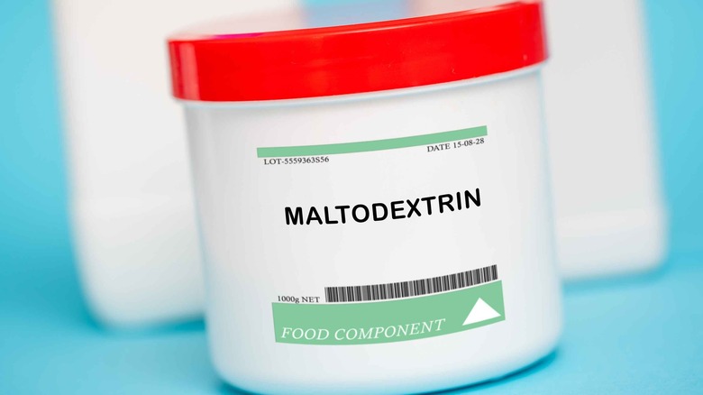 maltodextrin canister with label