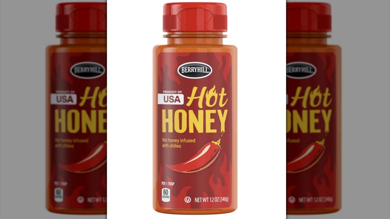 Bottle of hot honey