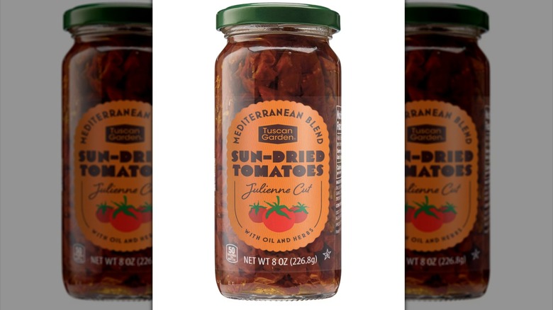 Jar of sun dried tomatoes