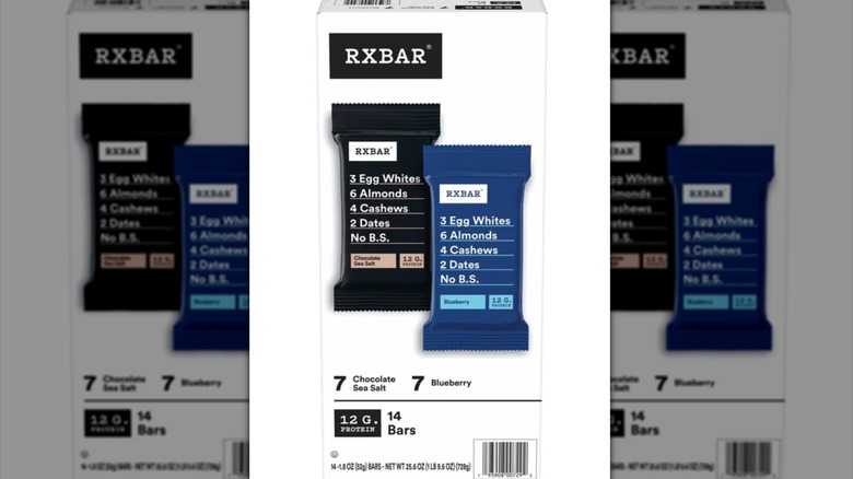Box of RXBAR protein bars in Chocolate Sea Salt and Blueberry