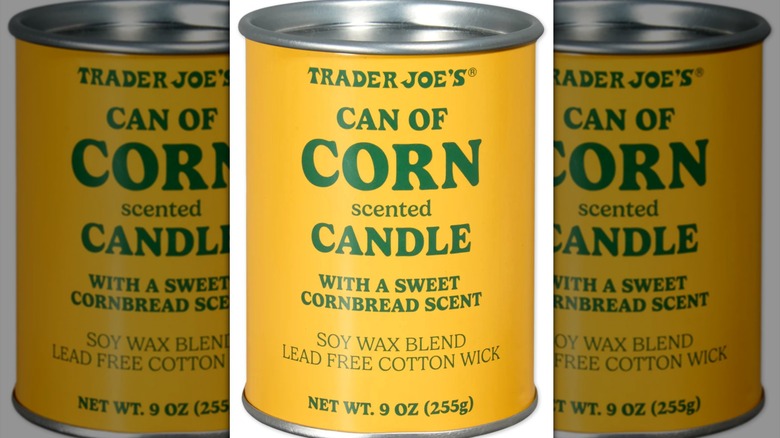 Can of Corn Scented Candle from Trader Joe's