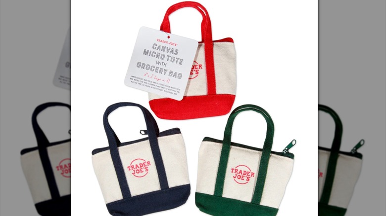 Canvas Micro Tote with Grocery Bag from Trader Joe's
