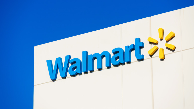 Walmart logo and sign