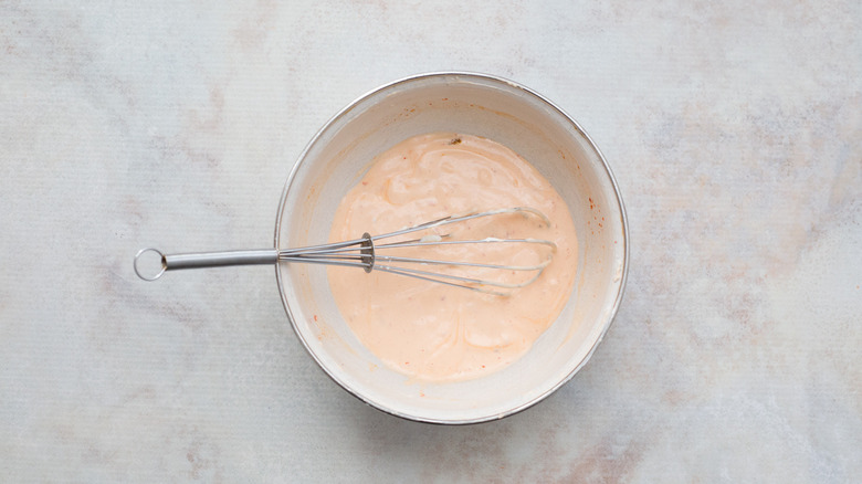 orange creamy sauce in bowl
