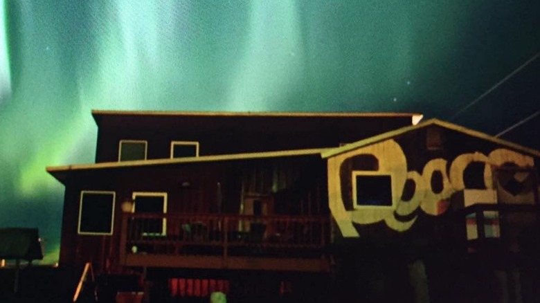 Peace on Earth with northern lights